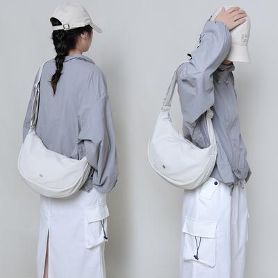 Borsa a tracolla, Doppia pagnotta alla moda, Piccola borsa a tracolla, Borsa a mezzaluna, Neutra, Borsa dumpling casual e sportiva