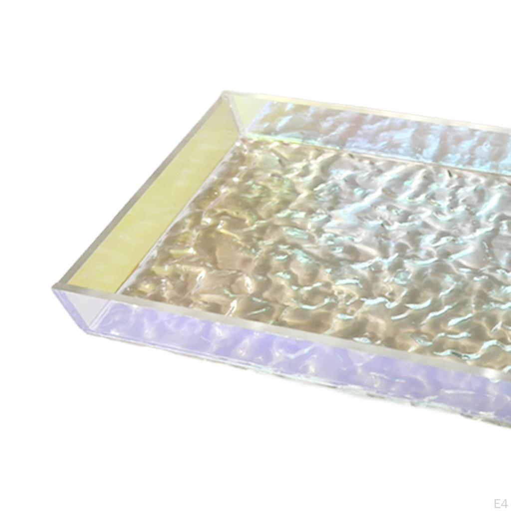 Colorful Acrylic Tray Vanity Versatile European Style Makeup Organizer Ornate Serving