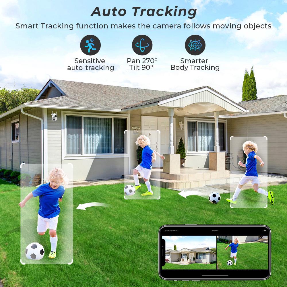 360° Dual-Screen Wireless Binocular Security Camera with Night Vision