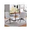 Lot De 2 Chaises De Salle À Manger Pivotantes À 360°, Fauteuil Rembourré Avec 4 Pieds En Métal, Support Lombaire, Velours, Gris