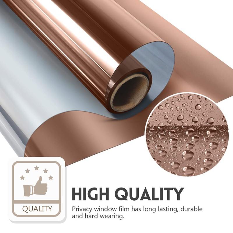 1/2 Meter One Way Mirror Window Film Vinyl Self-adhesive Reflective Solar Film Window Tint for Home Sliver Glass Sticker