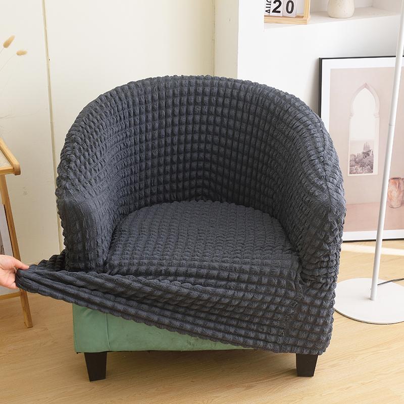 Bubble Fabric Club Tub Chair Covers Nordic Stretch Armchair Cover 1Seater Removable Bar Single Seat Covers Home Decor Hotel
