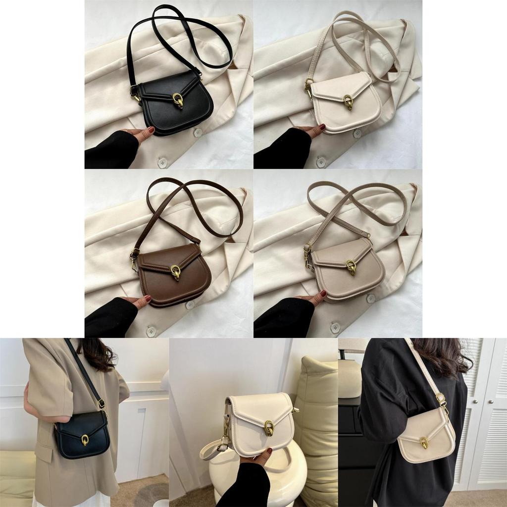 Stylish Retro Shoulder Bag For Women 2023 Trendy Fashion Crossbody Saddle Bag
