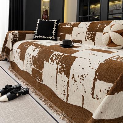 Vintage Chenille Sofabezug Vollständige Abdeckung Rutschfester Sofaschutz Ganzjahres Universal Couch Campingdecke Staubschutz