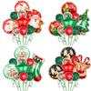 Weihnachtsballonanzug Weihnachtsmann Schneemann Elch Weihnachtsbaum DIY Weihnachts-Globos Kindergeschenke für Zuhause Neujahr 2024 Navidad Dekor