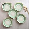 Mess-free Garlic Grater 5Pcs/Set Ceramic Plate with Pour Spout Ginger Cheese Manual Grinder Handheld Crusher Raised Teeth Kitchen Onion Lemon