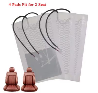 12V Carbon Fiber Car Seat Heater Kit Round Switch Cushion Set Universal Car Seat Heat Pads Winter Warmer Seat Covers