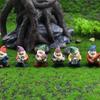 7 Pcs Miniature Christmas Dwarf Landscape Decoration Garden Dwarf Resin Figurine Craft