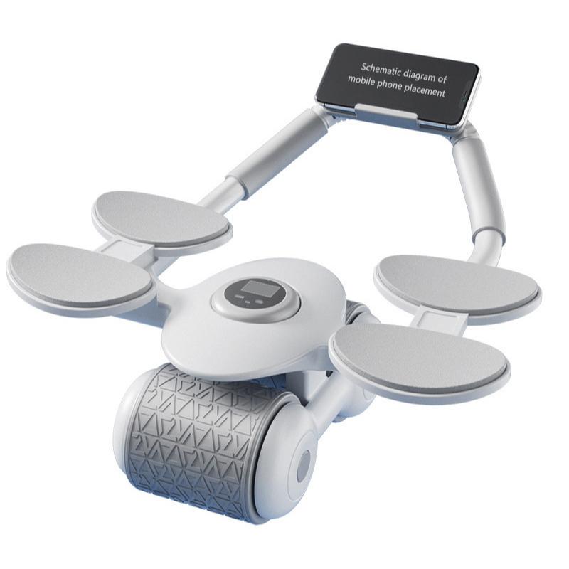 

Колесо для пресса с автоматическим отскоком, двойной локтевой упор, сгибание мышц живота, упражнения для пресса, фитнес-оборудование для домашнего использования, фитнес-оборудование для мужчин и женщин серый