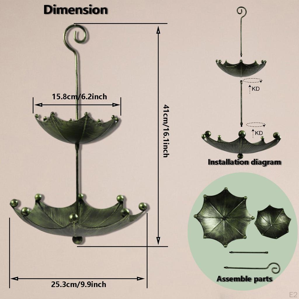 Bird Feeder Hanging Bath Patio Outdoor Outside Garden Yard Gift Housewarming for Park Porch
