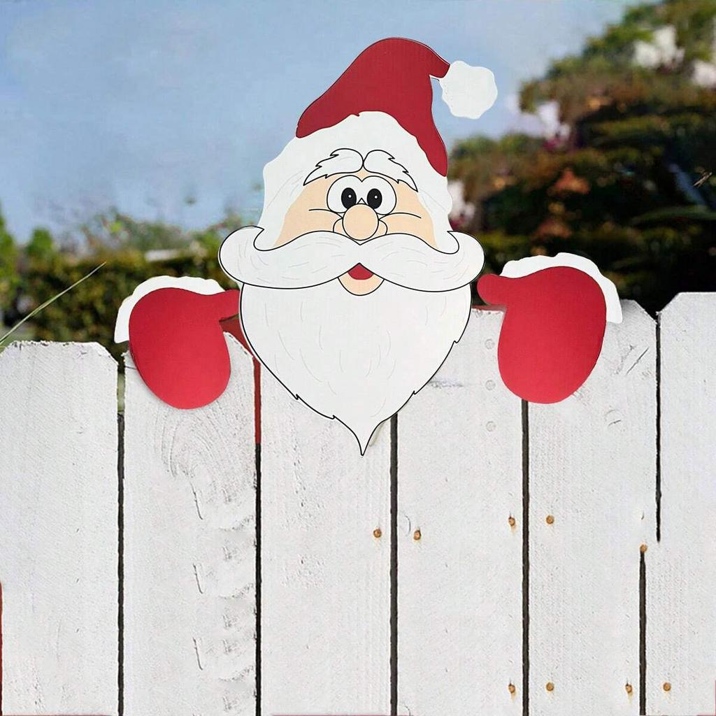 1pc Yard Insert Outdoor Fence Outdoor Sign Christmas Decor Holiday Lawn Decor Christmas Sign Christmas Outdoor Decorations Fence