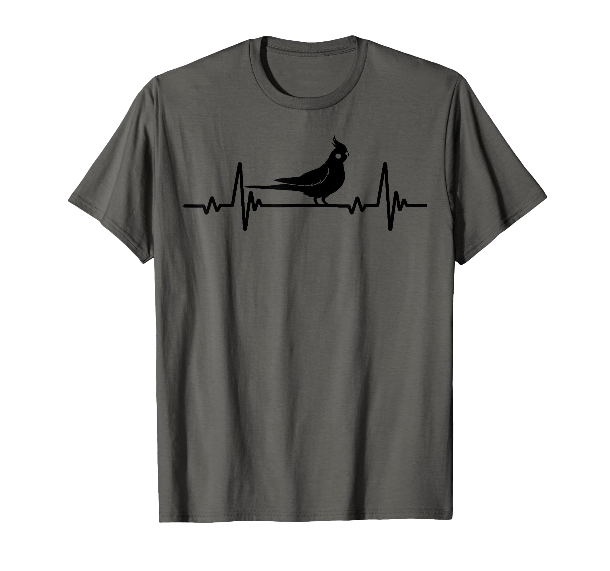 

Cute Cockatiel Bird Heartbeat Cockatiel Heart T-Shirt сірий колір