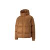 Logo MMQ Faux Leather Down Jacket 'Brown' Men's 535786-74