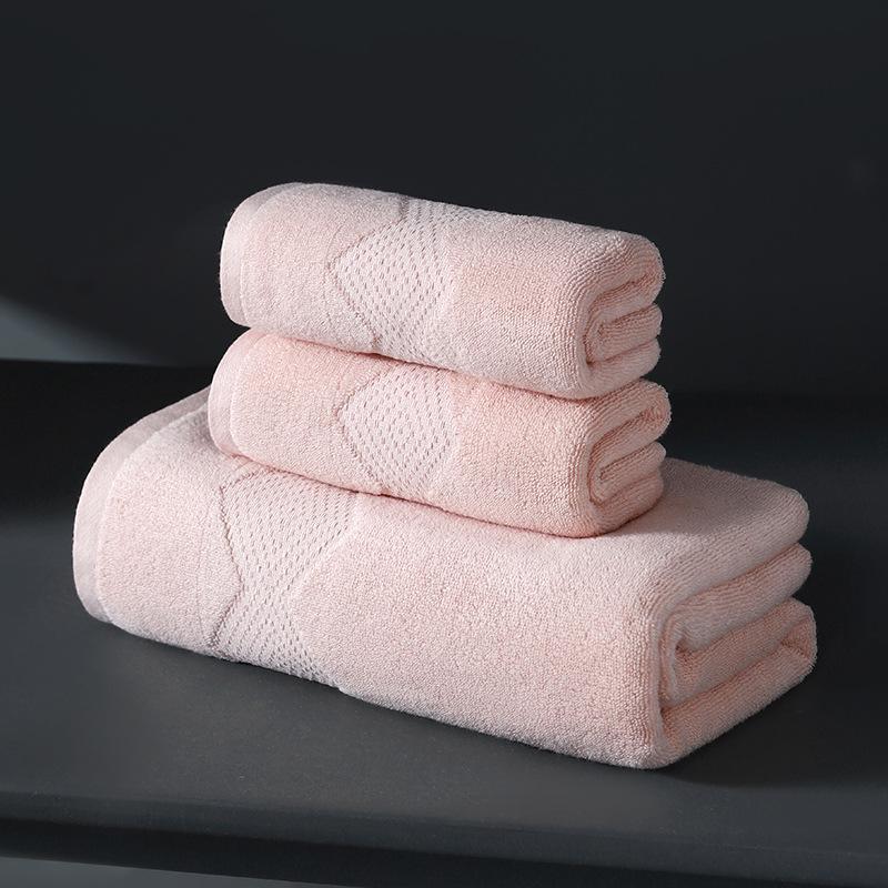Pure Cotton Class A Soft Absorbent Embroidered Bath Towel - Luxurious, Thickened for Adults