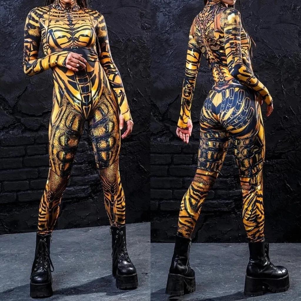 Costume de Scenă cu Imprimare Digitală 3D pentru Adulți Eveniment de Halloween Carnaval Petrecere Tematică Costum Cosplay Joc de Rol Salopetă