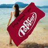 D-Dr Pepper Dessin Animé Microfibre Imprimé Serviette de Plage Alpinisme Yoga Plage Natation Course à Pied Absorbant Serviette Douce