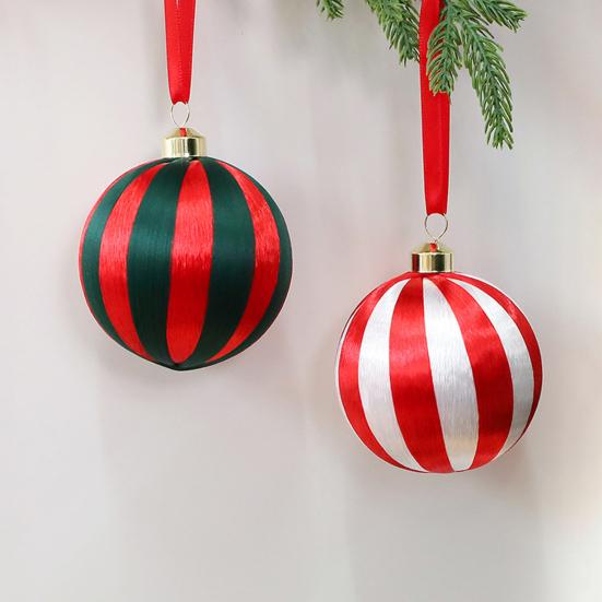 Yousheng 6Pcs 8cm Christmas Ball Ornaments Plastic Hanging Decor for Tree Window Display & DIY Crafts Shatterproof Festive Decorations