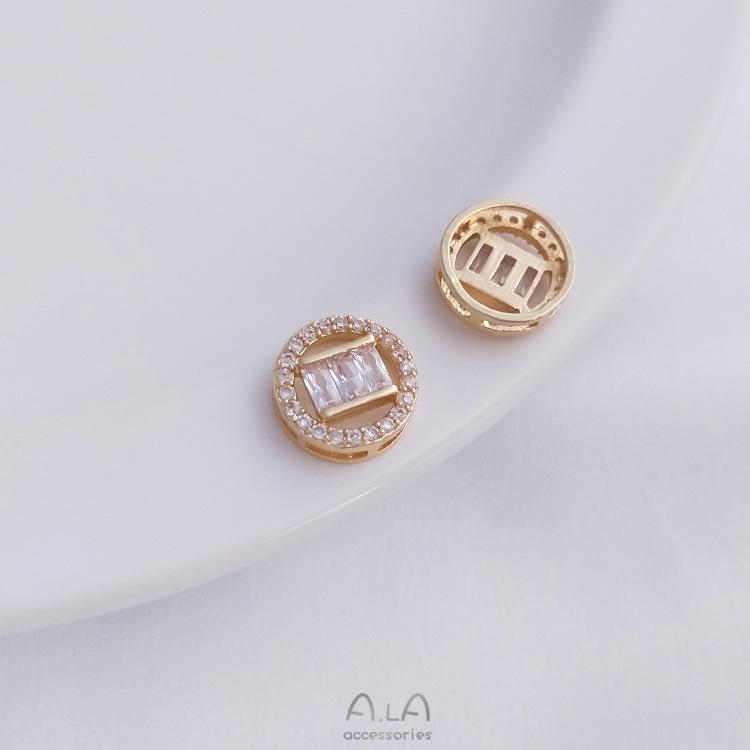 

Разделительные бусины из циркония с наполнением золотом 14 карат: Квадратная, Круглая, Маркиза и Капля для DIY украшений