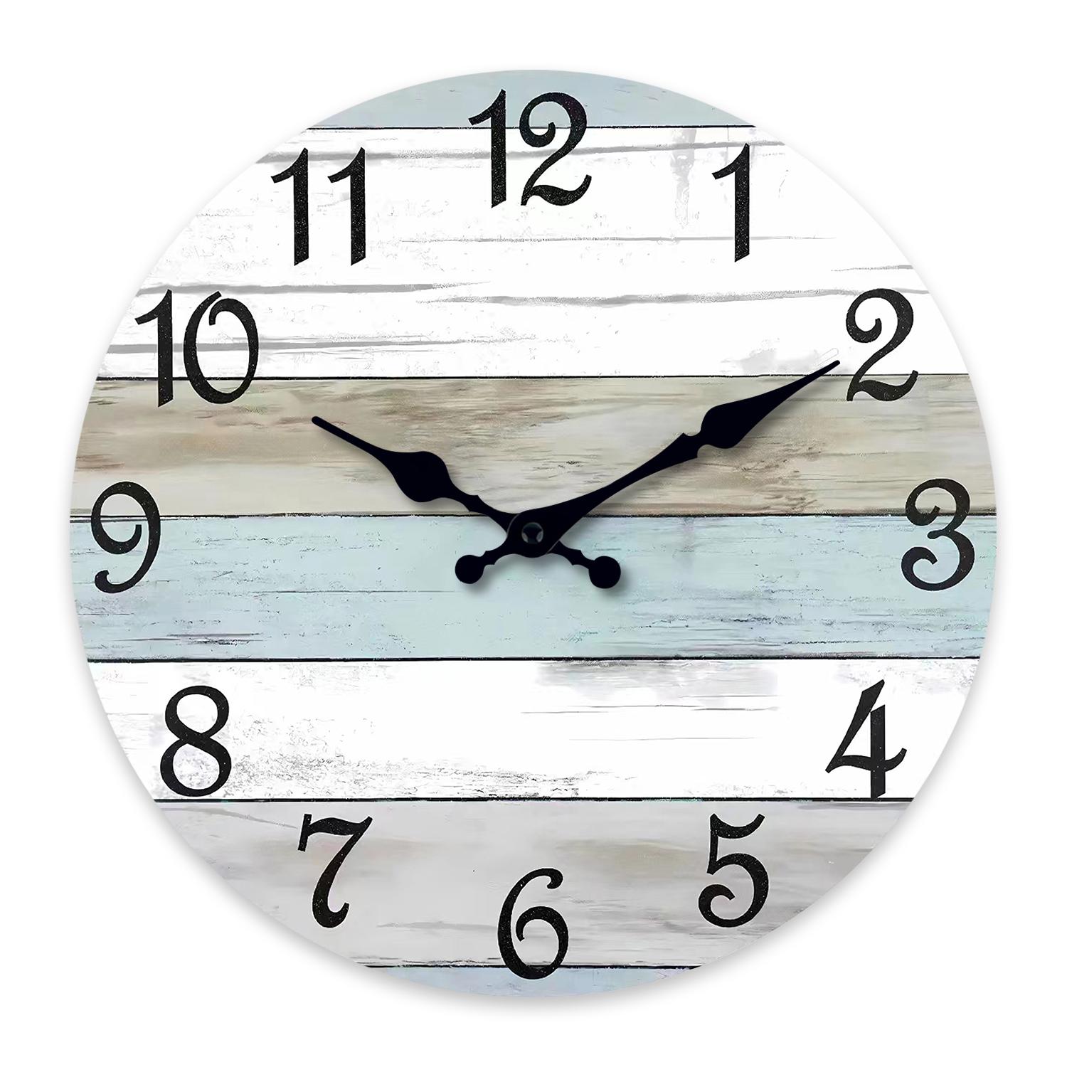 [10-14Inch] High-Quality 1 High-Quality Wooden High-Quality Patterned High-Quality Wall High-Quality Clock, High-Quality Silent High-Quality Running (as the picture,10 Inch)