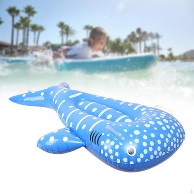 Children Inflatable Rideable Whale Pool Raft 120x75cm for Summer Lightweight