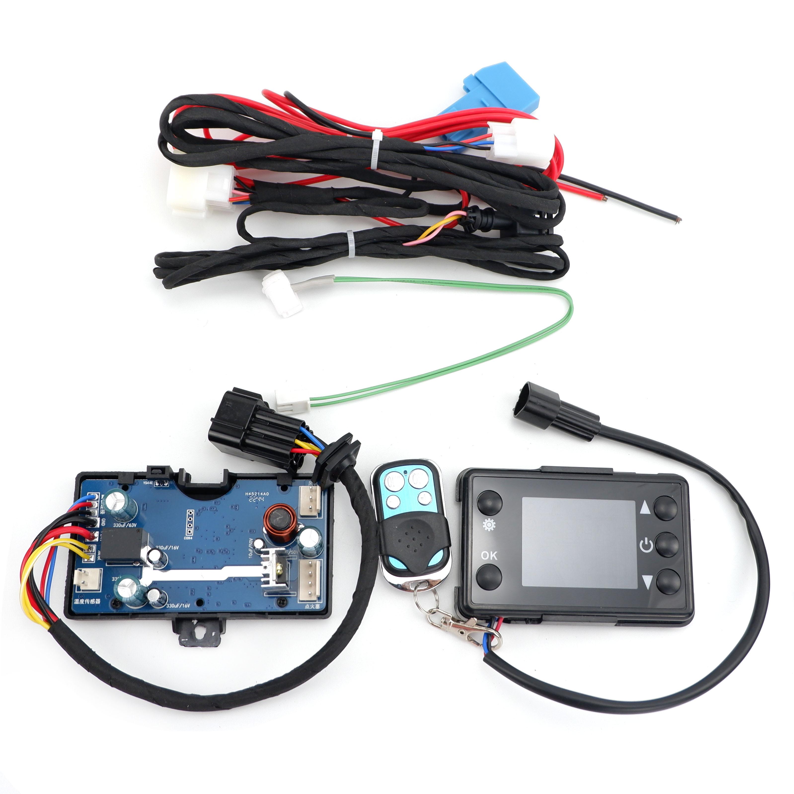 

12V 24V 2кВт 3кВт 5кВт 8кВт Воздушный дизельный обогреватель ЖК-монитор Переключатель Пульт дистанционного управления Материнская плата Жгут проводов Датчик температуры Автомобиль Грузовик Фургон