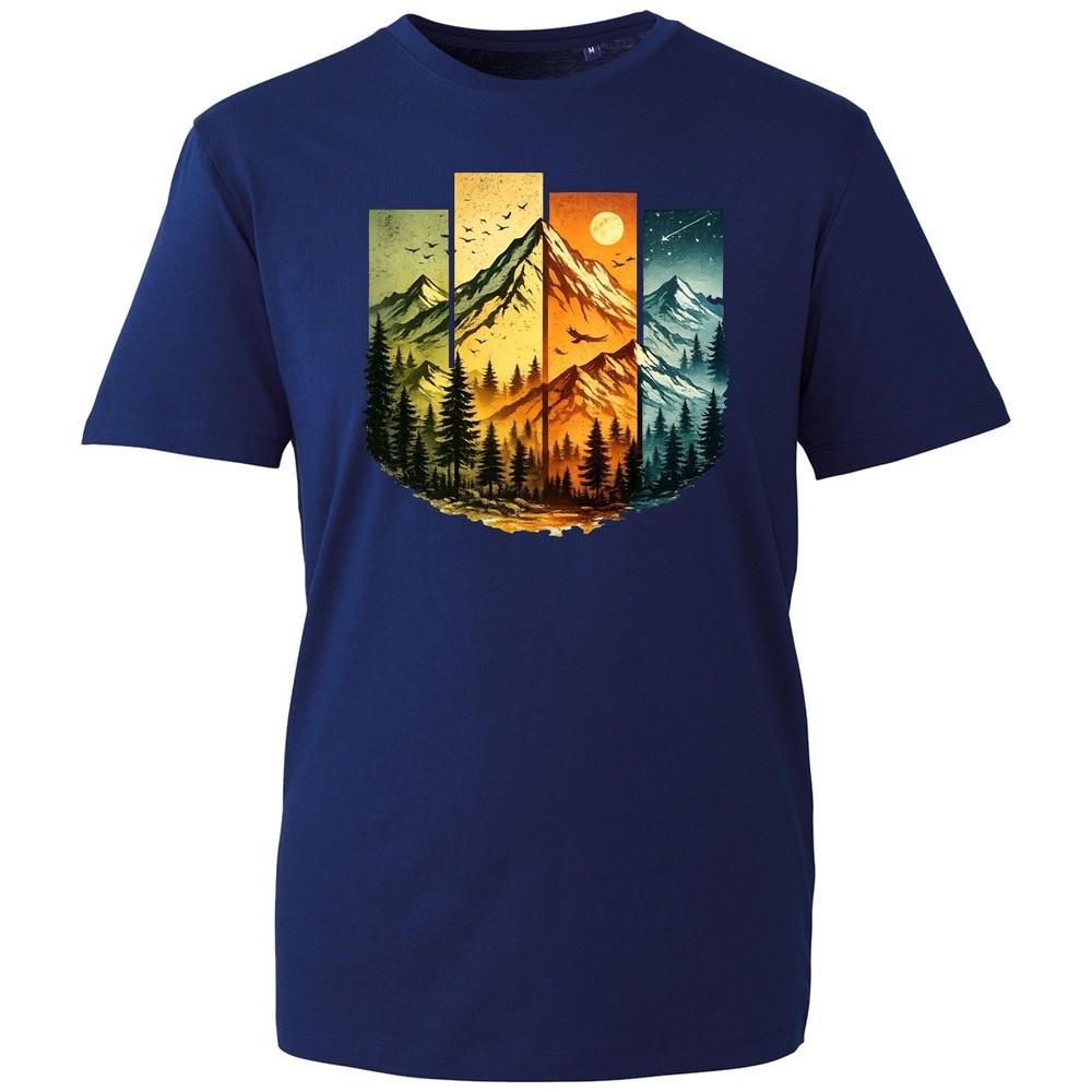 Mountain Hiking T Shirt Unisex Nature Landscape Outdoor Adventure Graphic Tee S
