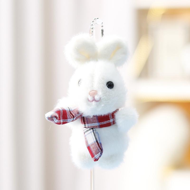 Soft Rabbit Plush Doll With Scarf For Bag Charm Girls Travel Gift