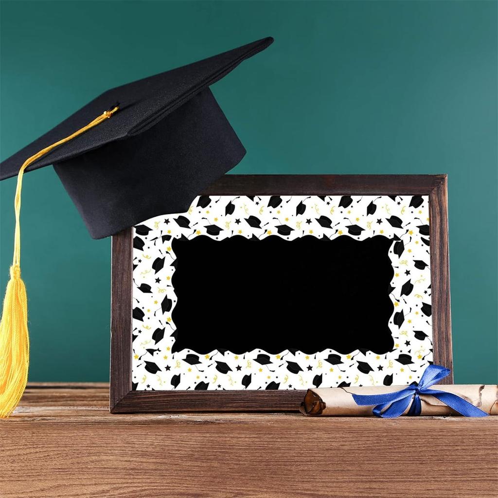 Bulletin Board Border Decals Scalloped Edge Decorative Poster Board Sticker for Classroom and Office School Decoration