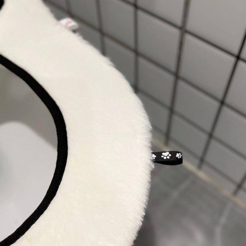 Cartoon Toilet Seat Cushion Universal Cute Bear Paw Toilet Seat Cover Adhesive Pad with Lifter Home Use Bathroom Accessories