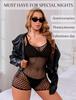 Womens Fishnet Bodysuit Shorts Style Sexy Mesh Teddy Lingerie One Piece Nightwear