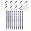 9 Teile/satz Pigment Liner Micron Tinte Marker Stift für Zeichnung Skizze Manga Micron Liner Kalligraphie Pinsel Hookline Stifte Künstlerbedarf