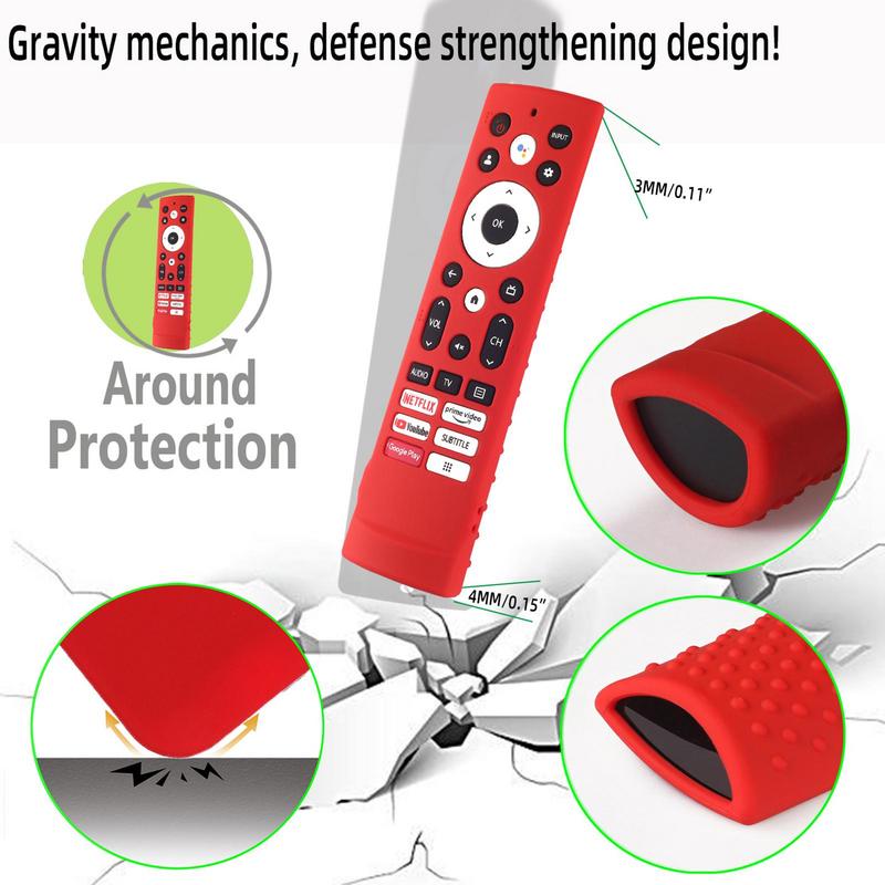 Silikon-Fernbedienungsgehäuse für Hisense ERF3V90H Schutzhülle Stoßfest Langlebige Fernbedienungsschale für Hisense ERF3V90H