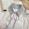 Plaid Fake Collar Women Detachable Collars For Women False Collar Lolita Lapel Tie Shawl Wrap Decoration