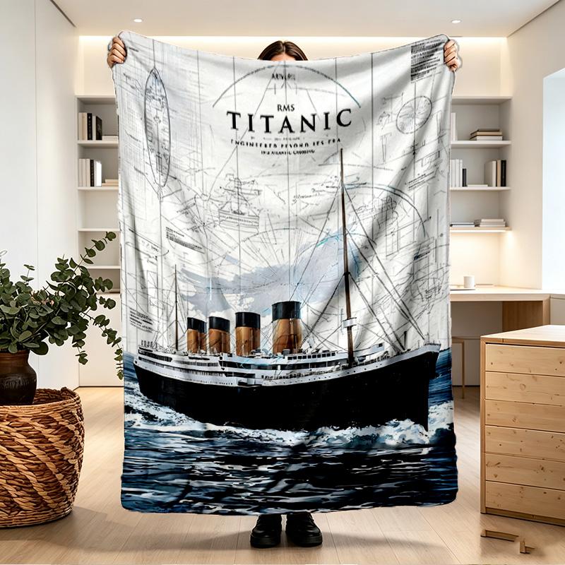 RMS Titanic Print Blanket - Soft & Comfortable, for Bedroom, Travel, Sofa, Home Decoration - Birthday Christmas Gift for Friend