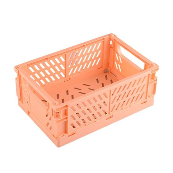 Storage Basket Collapsible Large Capacity Plastic Foldable Home Crate Box for Daily Used