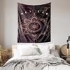 Cosmic Rose Gold Mandala Tapestry with the Beauty of Moon Phases  Planets