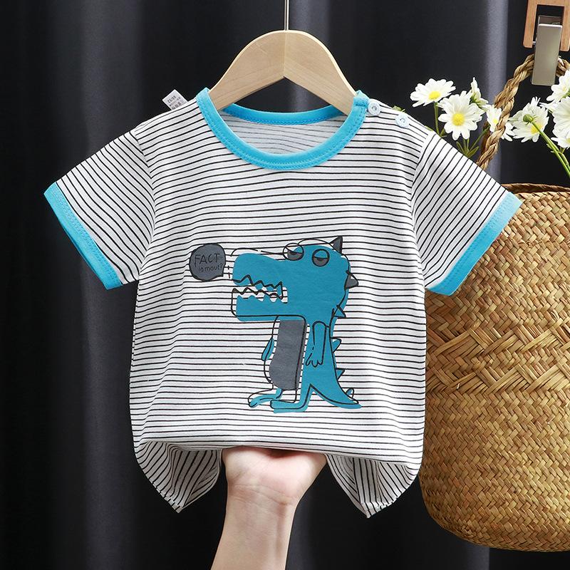 Cute Cotton Short-sleeved T-shirt Tops Children's Clothing Baby Clothes Cartoon