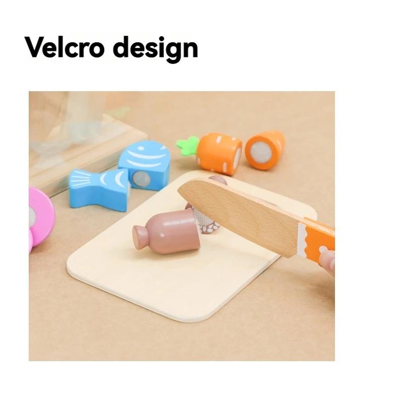 Children's Simulated Home Cooking Utensils, Bowls, Chopsticks, Knives, Forks, Wooden Simulation Boys and Girls' Toy Plates