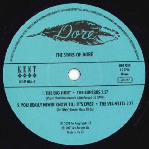 

7inch Record VARIOUS - Stars Of Dore EP LTDEP026 Kent 2021 UK Soul/Funk