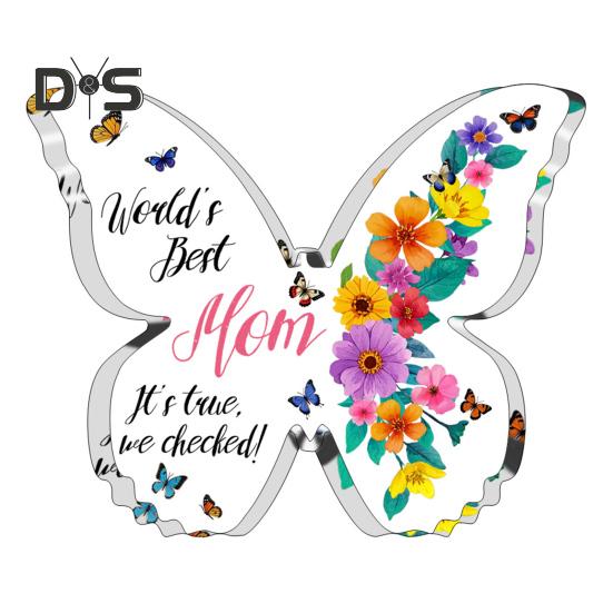 

Акриловое украшение в виде бабочки. Подарок маме от дочери или сына. Прозрачное настольное украшение на День матери. Подарок на День святого Валентина. J