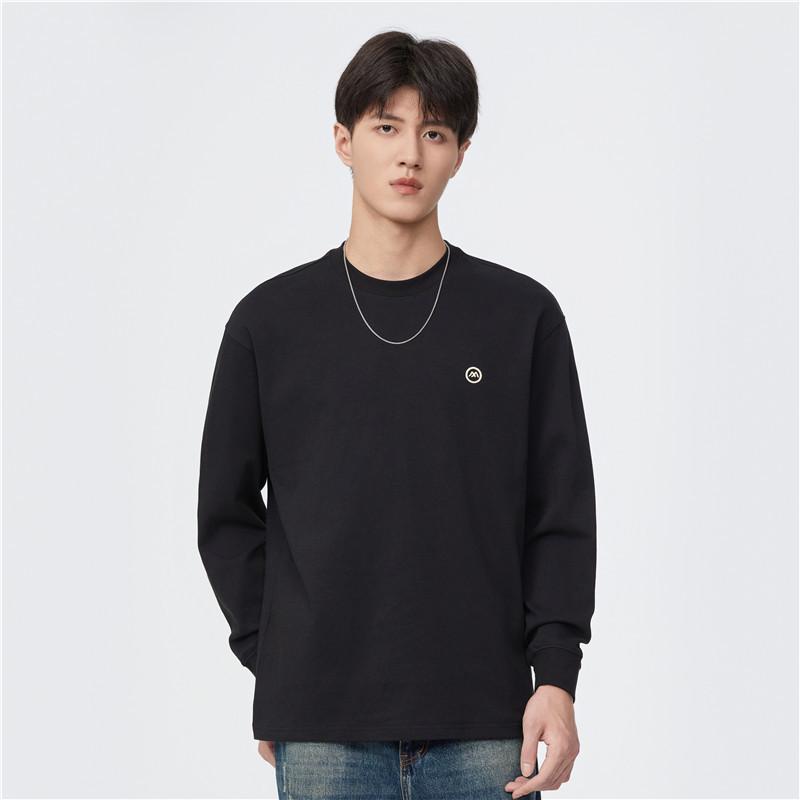 Simple Embroidered Long-Sleeved T-Shirt Men'S Couple Sweater Casual Loose Bottoming Shirt Trendy Brand Japanese Inner T-Shirt