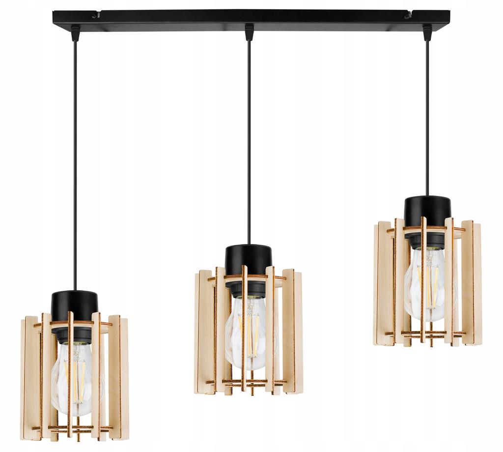 Hanging Lamp, Ceiling Chandelier, Wooden, Led Lampshade