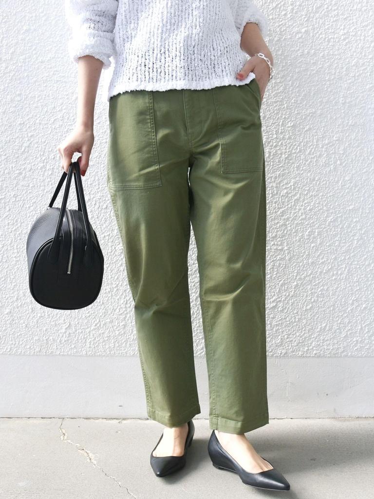 Ships for Women Stretch Basic Baker Size Available Online Only Women's Pants, Olive, 40, 313140668, (Web Pre-order)