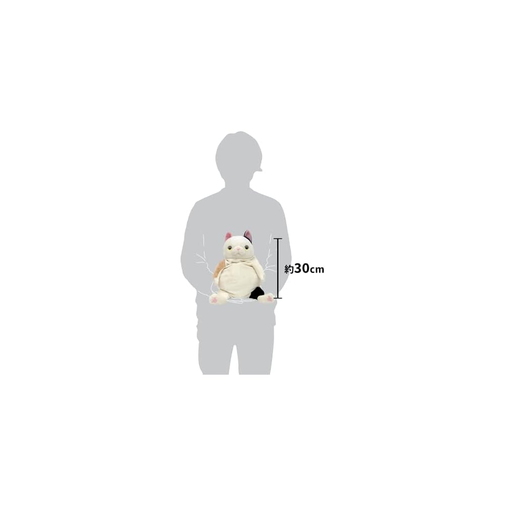 Shinada Global Mochi Series Mochi Cat Calico Plush Toy 22x22x30cm Animal Stuffed Toy