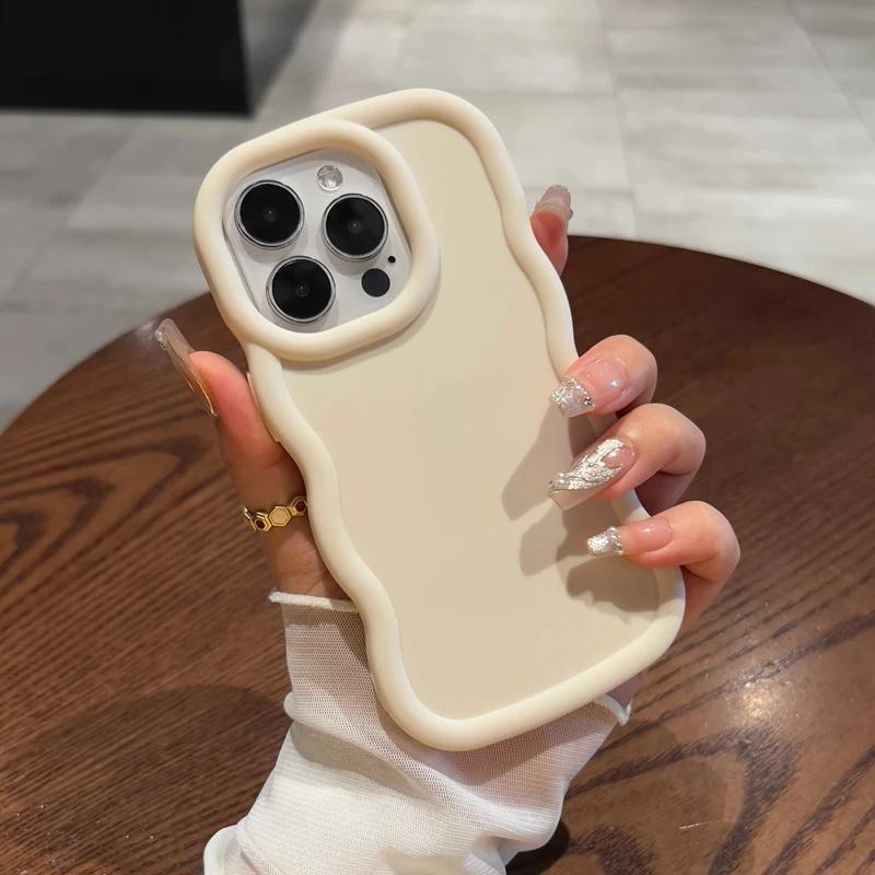 Luxuriöse Handyhülle mit wellenförmigem Muster in Bonbonfarbe für iPhone 11 12 13 14 15 16 Pro Max X Xs XR Max 7 8 Weiche Silikon Stoßfeste Hülle For iPhone 13 pro gray