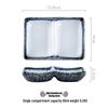 Japanese Ceramic Double-Compartment Dish for Dipping Sauces and Seasonings