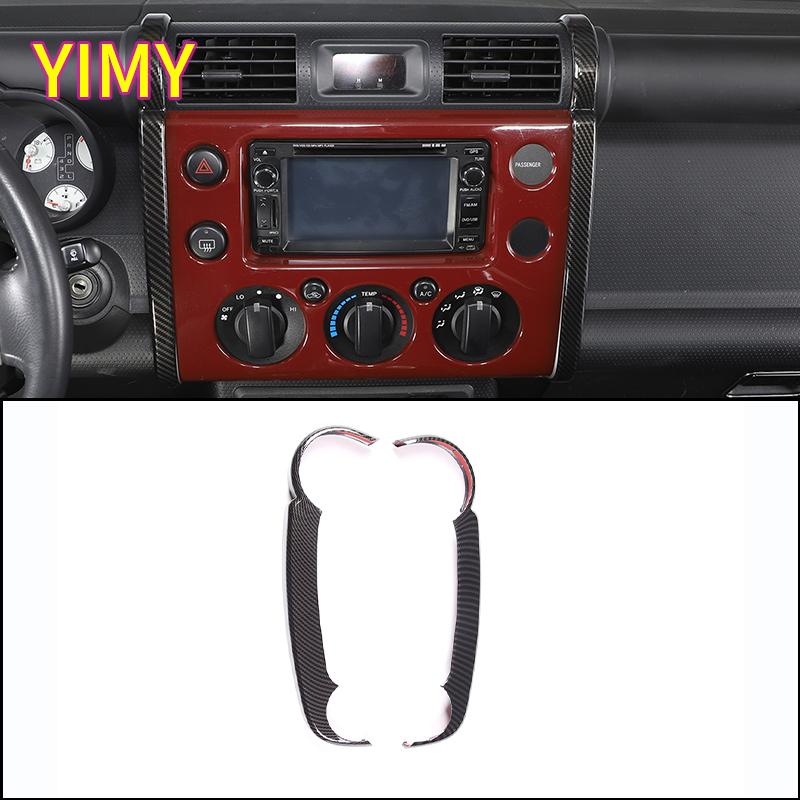 For Toyota FJ Cruiser 2007- LHD ABS Carbon Fiber Automotive Parts Control Shift Panel Decorative Strip Cover Accessories