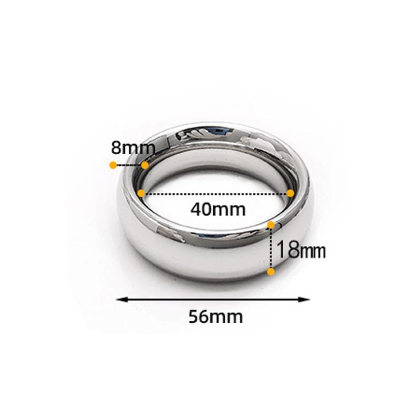 6 Sizes Stainless Steel Penis Ring Stretcher Metal Cock Ring Scrotum Restraint Rings Penis Lock Testicular SM Sex Toys for Men