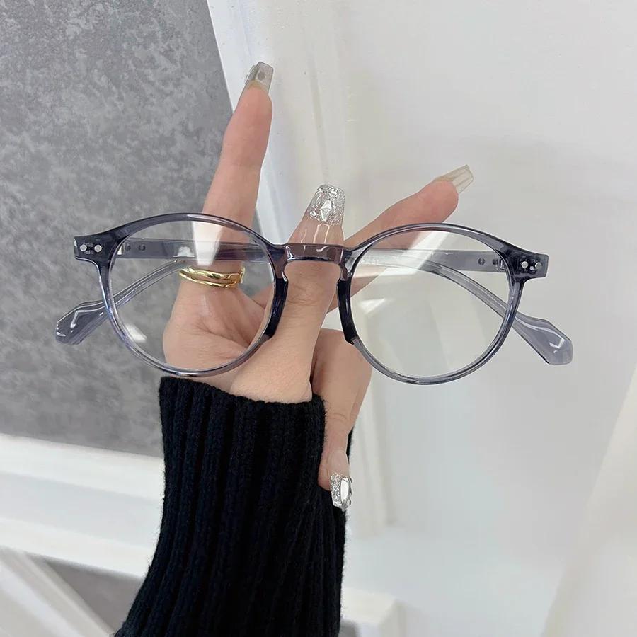 Retro Round Glasses Women Men Brand Circular Vintage Eyeglasses Frame Male Clear Lens Mirror Outdoor Transparent Lens