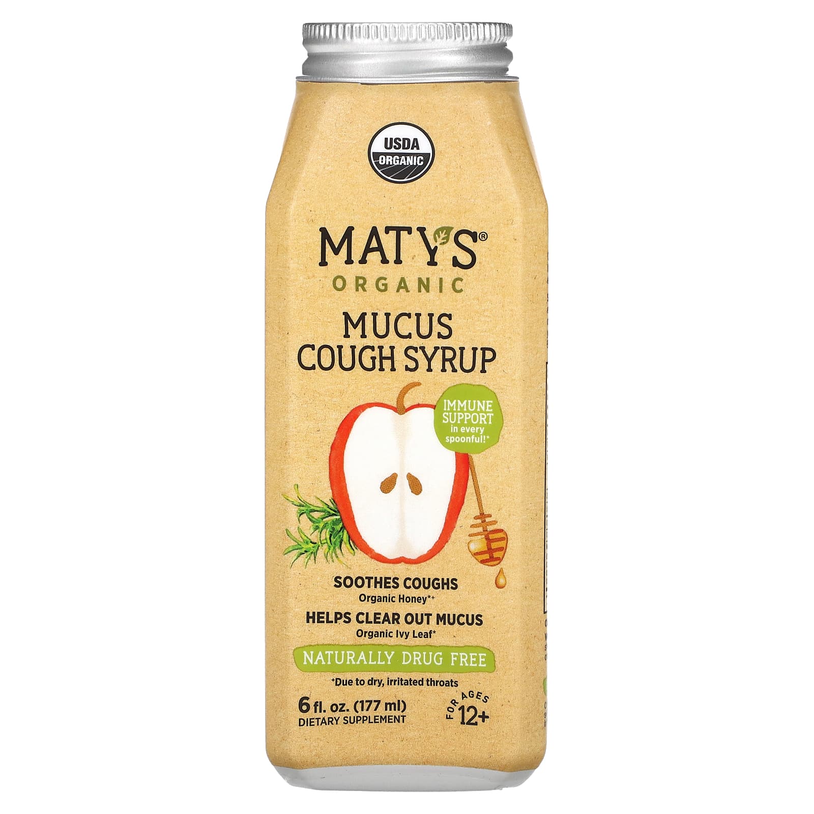 

Maty S Organic Cough Syrup, Ages 12+, 177 Ml (6 Fl Oz)